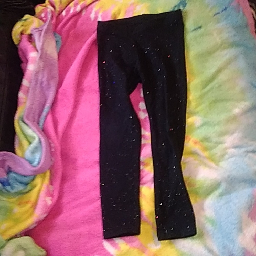 Girls Black Glittery/Sparkly Pants size 4T
